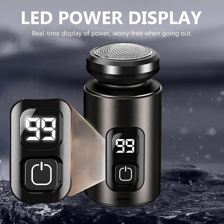 Rasierer Herren Elektrisch, 8000rpm 8cm Mini Shaver IPX7 wasserdicht | mit 360° Federbelasteter Schw