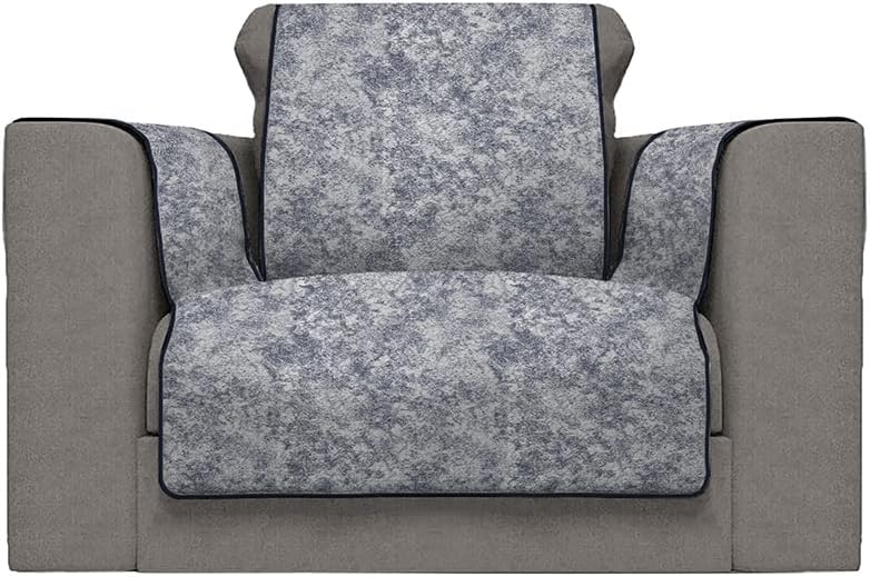 Italian Bed Linen “Glamour” rutschfest Sofa Abdeckung, Dunkel blau, 1 Platz 1 Platz Dunkel Blau, 1 P