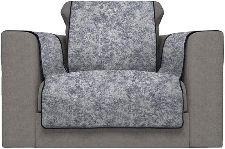 Italian Bed Linen “Glamour” rutschfest Sofa Abdeckung, Dunkel blau, 1 Platz 1 Platz Dunkel Blau, 1 P