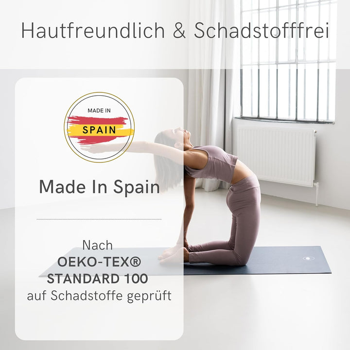 LOTUSCRAFTS Arise Yogamatte rutschfest, Made In Spain, Yoga Matte aus Naturkautschuk, 185 x 65 x 0,4