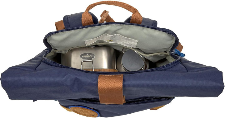 LÄSSIG Kinderrucksack mit Brustgurt, wasserabweisend, 12-15 Liter/Medium Rolltop Backpack Little Gan
