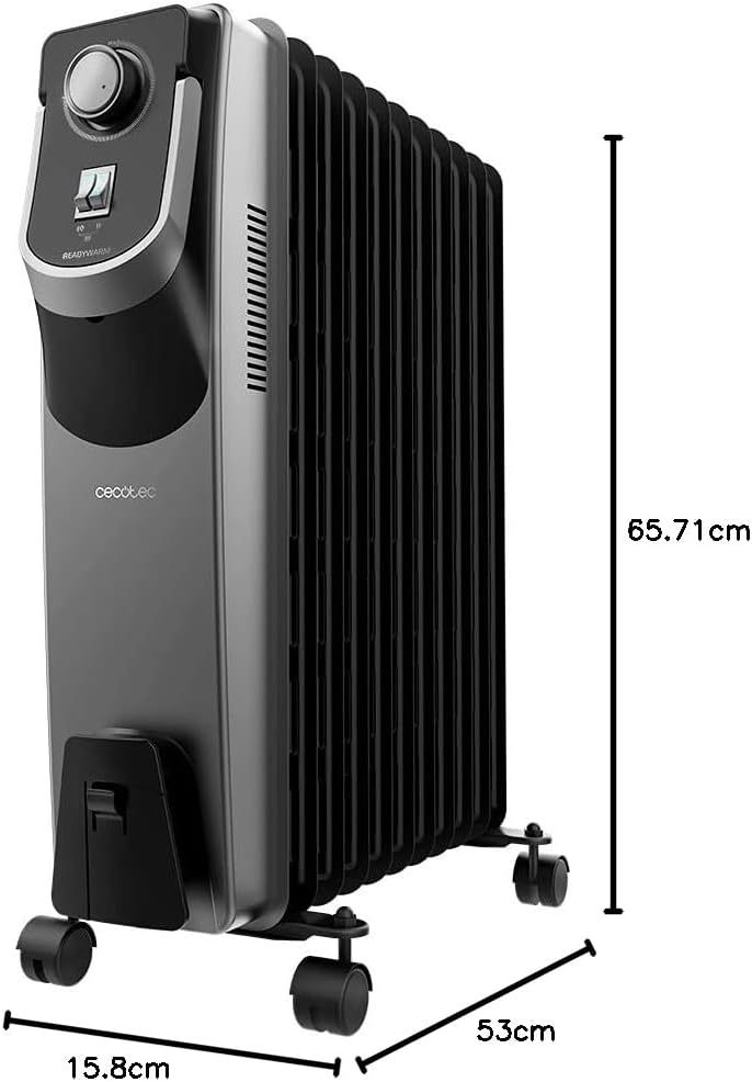 Cecotec Öl-Radiator ReadyWarm 11000 Space 360º Black. 2500 W, 11 Module, 3 Leistungsstufen, Kabelauf