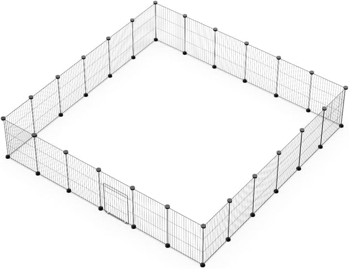 LANGXUN DIY Kleintier-Laufstall, Haustier-Laufstall mit T¡§1r, Kaninchen- & Meerschweinchenk?fig, We