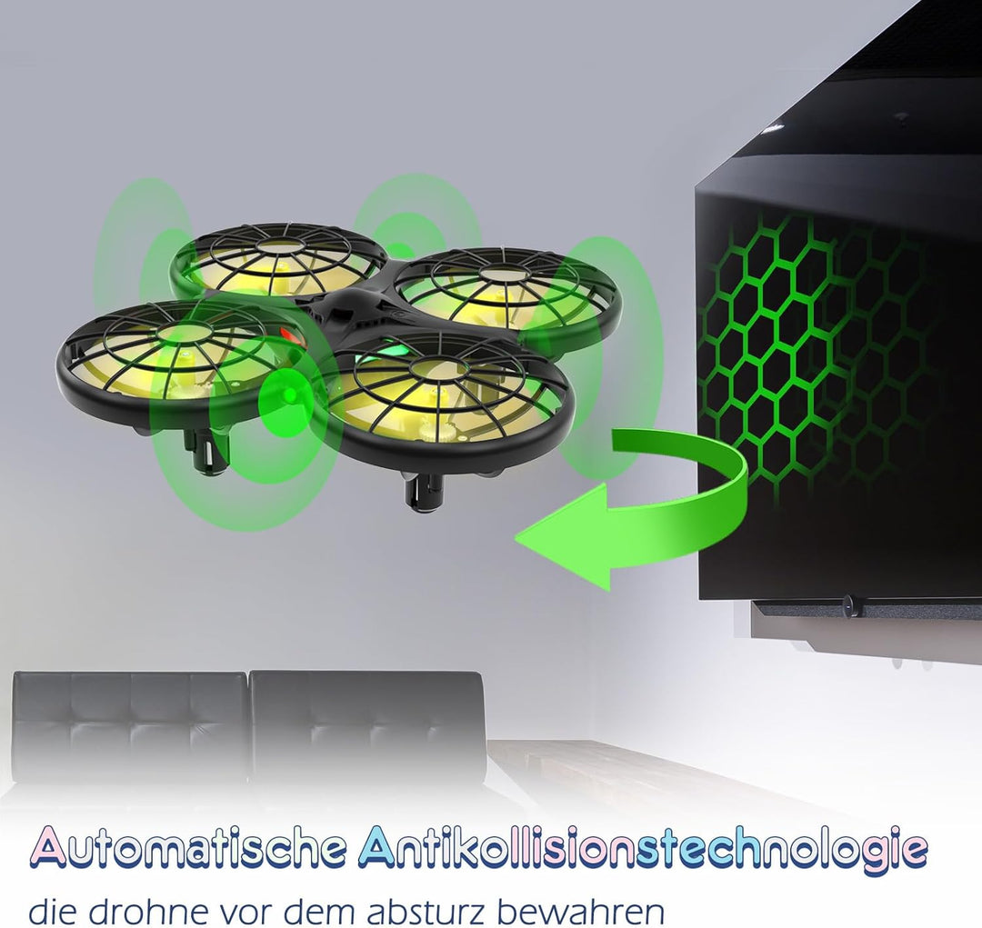Loolinn | Drohne für Kinder - Mini Drohne, RC Quadrocopter mit Antikollisionstechnologie / 360° Flip