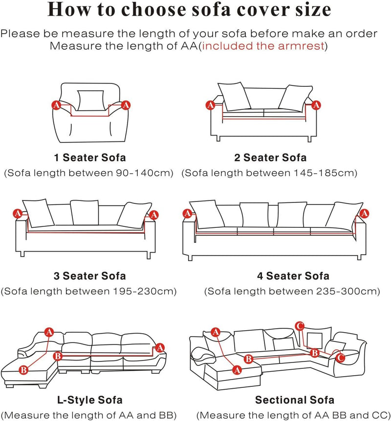 PETCUTE Sofaschoner elastisch sofabezug Sofa Schutz Abdeckung Couch sofaüberwurf sesselschoner 1 Sit