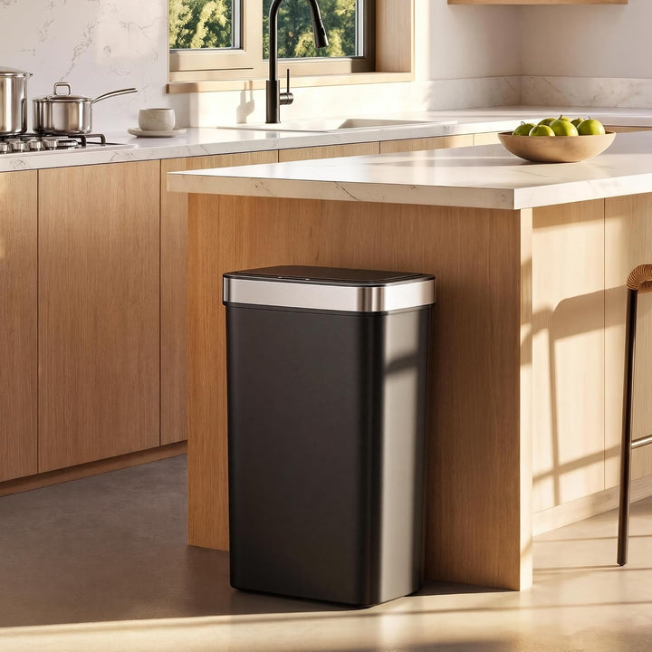 EKO Hana Deluxe 50L Mülleimer mit Sensor, Automatischer Mülleimer Küche, rechteckiger Bewegungssenso