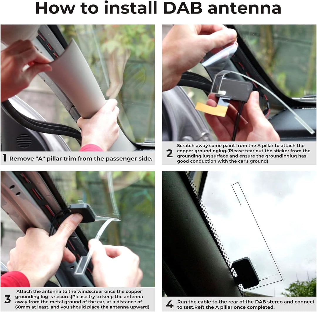 NVGOTEV Digital Audio Broadcast DAB DAB und Box Radio Receiver, Adapter mit Antenne für Android Syst