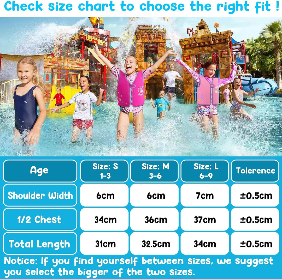 OSHYLE Kinder Schwimmweste - Jungen Mädchen Neopren Schwimmen Jacke Kleinkind Schwimmen Floating Neo