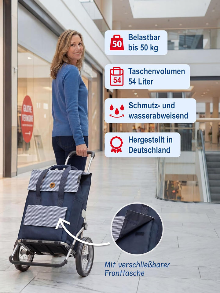 Sondermodell Andersen Einkaufstrolley Royal mit Metallspeichenrad 25 cm und 49 Liter Einkaufstasche