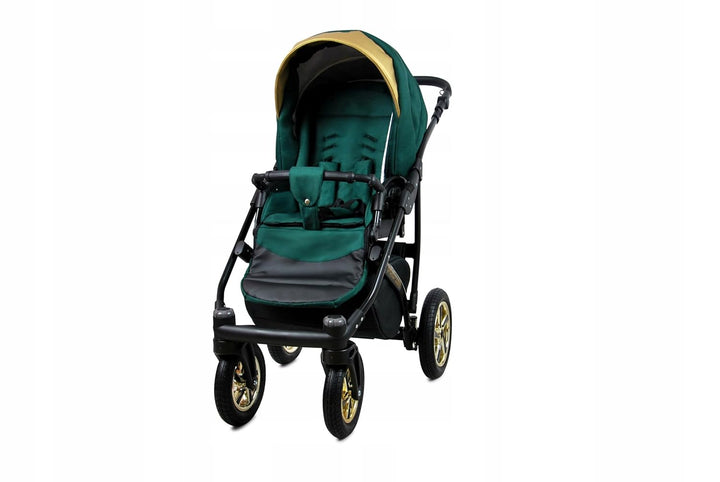 BabyLux® Kinderwagen Set 4 in 1 - Gold Lux - incl. Babywanne, Buggy Sportsitz, Auto-Babyschale, ISOF