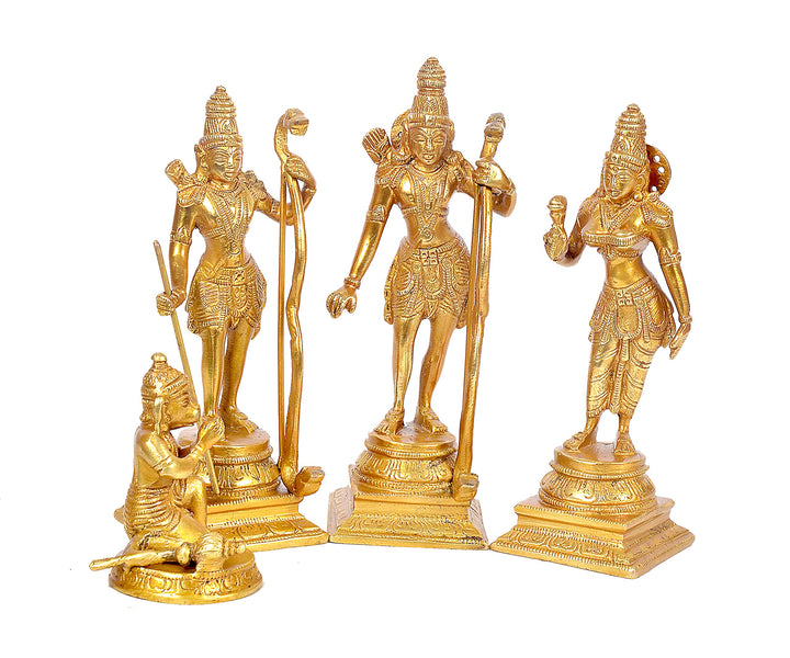 AONA Shri Ram Darbar Statue Idol Ram Darbar Rama aus Messing, Höhe 20,3 cm