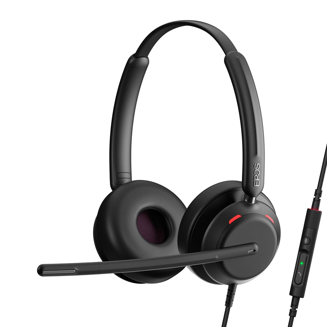 EPOS IMPACT 760 - Doppelseitiges USB C und USB A kabelgebundenes Büro Headset mit Noise Cancelling M