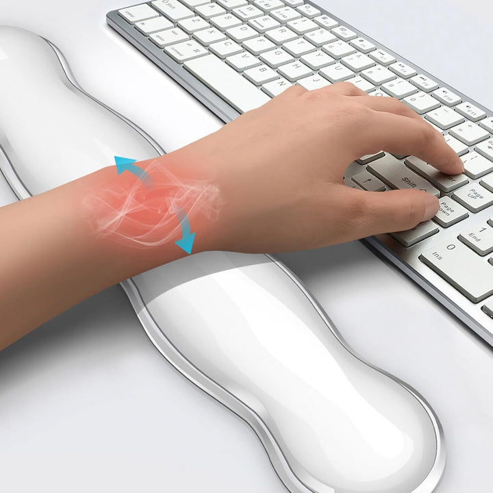 GIBZ Handgelenkauflage Tastatur Silikon, Handballenauflage Maus Gel Transparent Rutschfest, Handaufl