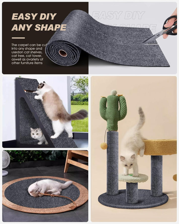 200cmx40cm Kratzmatte Selbstklebend für Katzen, DIY Kratzschutz Sofa, Kratzteppich, Kratzbretter für