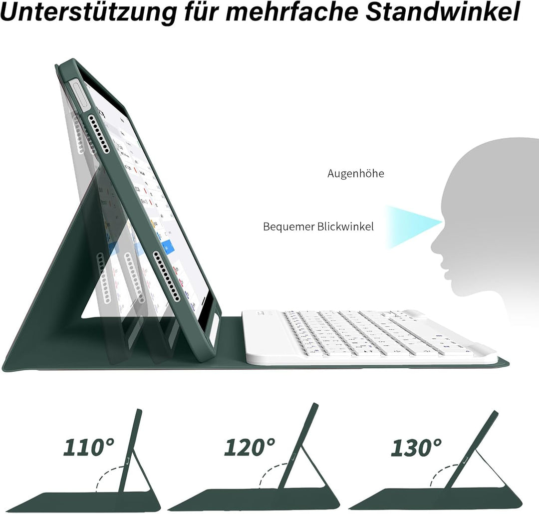 SZPSGC Hülle mit Tastatur für iPad A16 11. /10.Generation 11/10,9 Zoll 2025/2022, Magnetisches Anti-