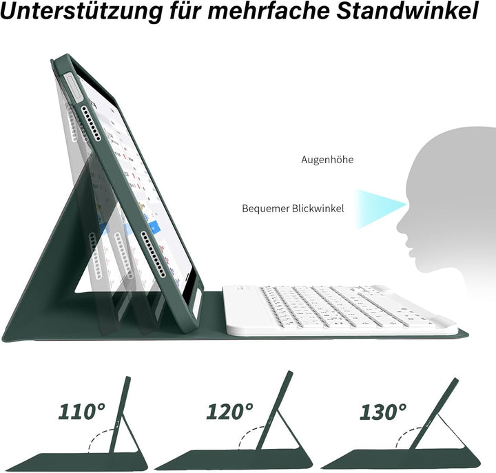 SZPSGC Hülle mit Tastatur für iPad A16 11. /10.Generation 11/10,9 Zoll 2025/2022, Magnetisches Anti-