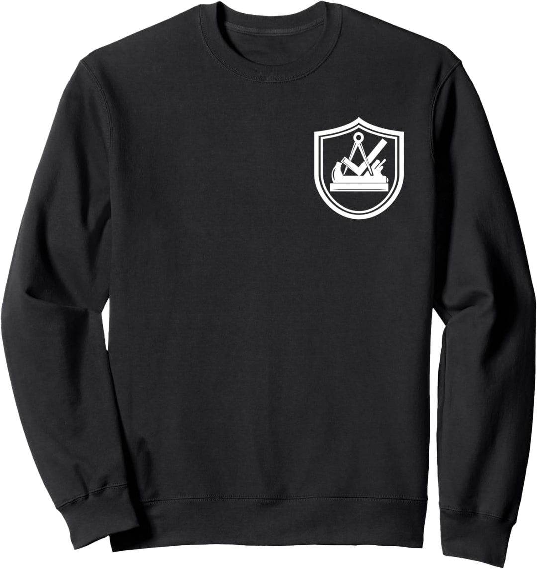 Tischler Schreiner Wappen-Schild mit Zunftzeichen auf Brust Sweatshirt