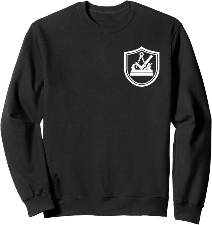 Tischler Schreiner Wappen-Schild mit Zunftzeichen auf Brust Sweatshirt