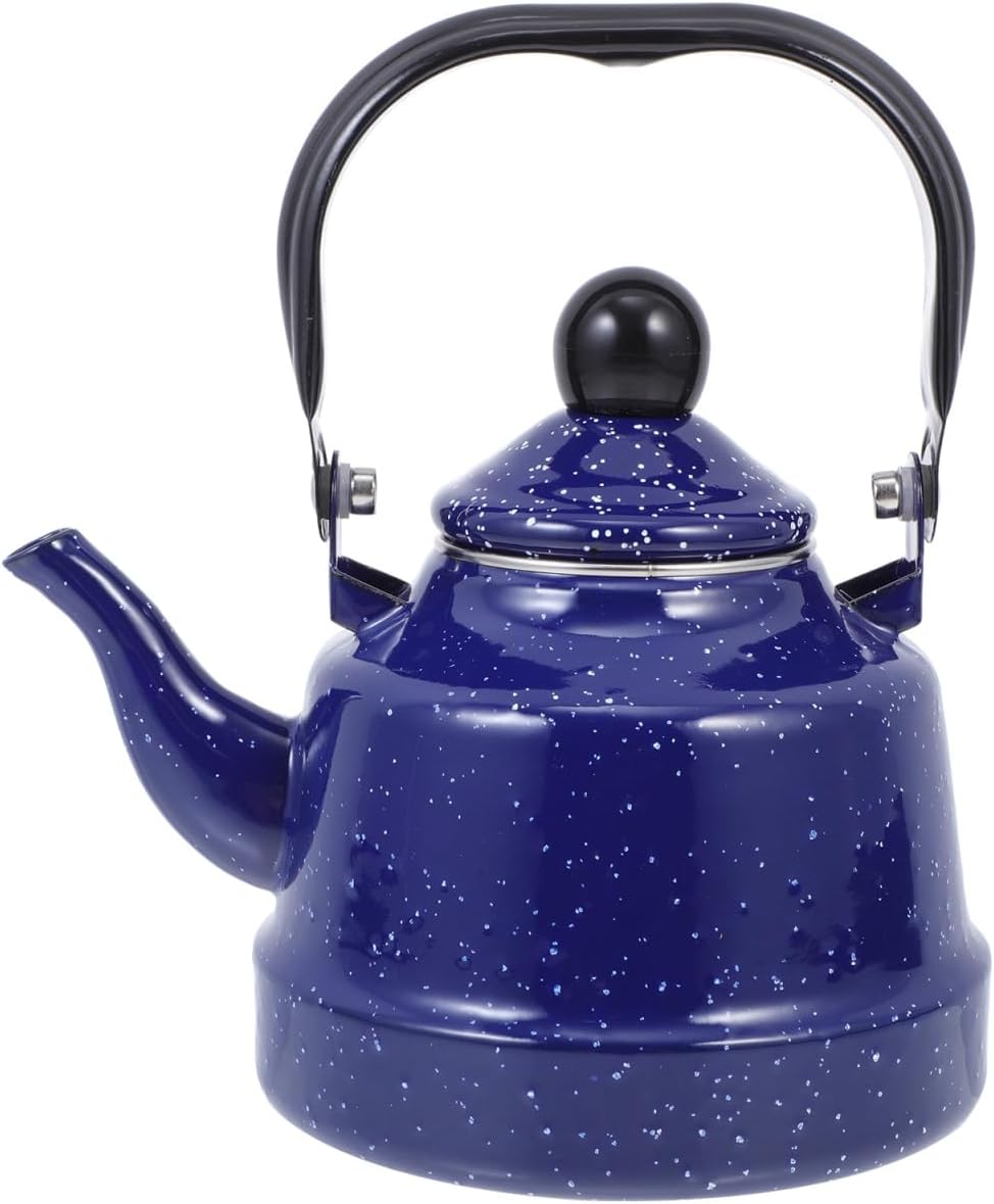 Housoutil Hotel Emaille Pfeifkessel Emaillierter Wasserkessel Metall Kaffeekanne Wasserkocher Teapot
