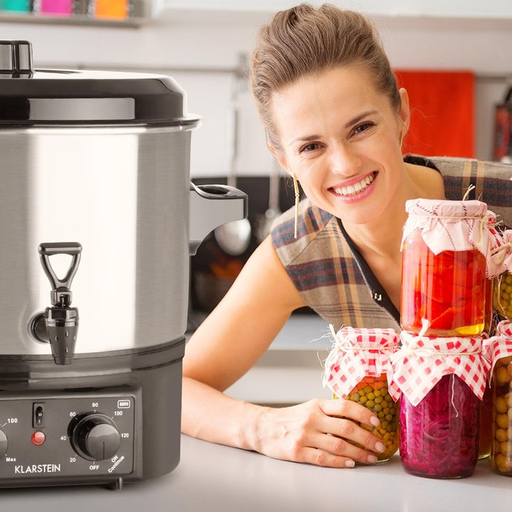 Klarstein Biggie Small - Einkochautomat, Einkochtopf, Einwecktopf, Glühweinautomat, elektrisch, 16L