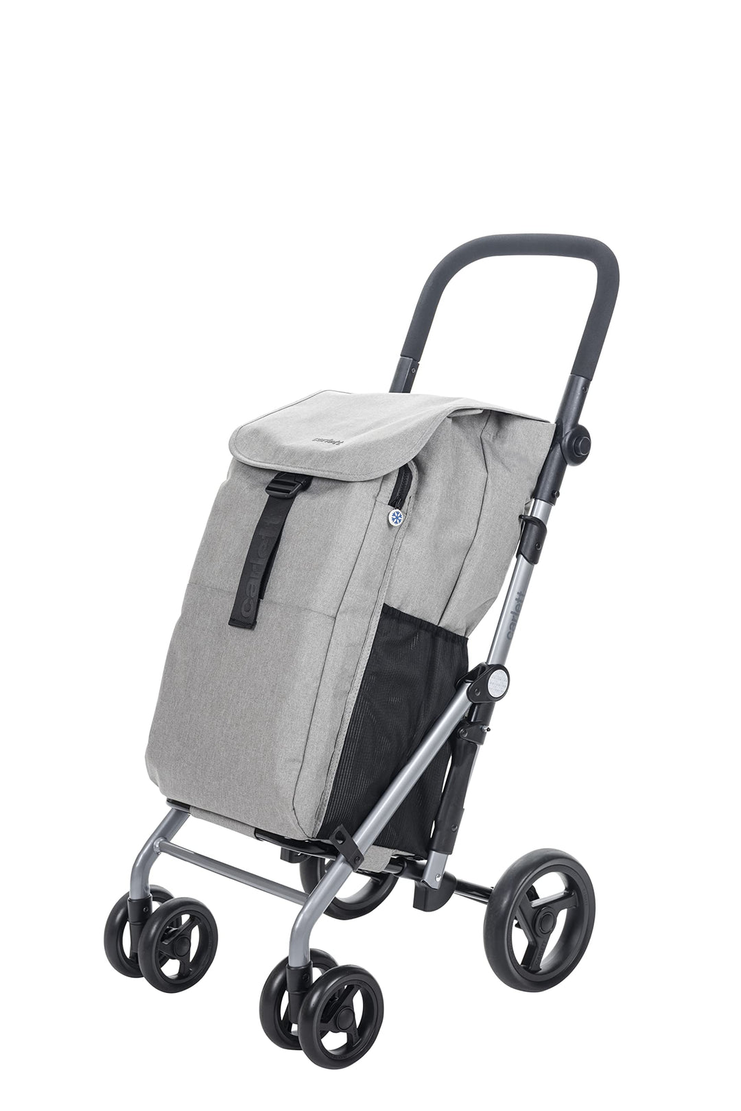 Carlett – Classic Duo | Faltbarer Einkaufswagen mit Gratis-Haken | Robuster Einkaufswagen | 4 Räder
