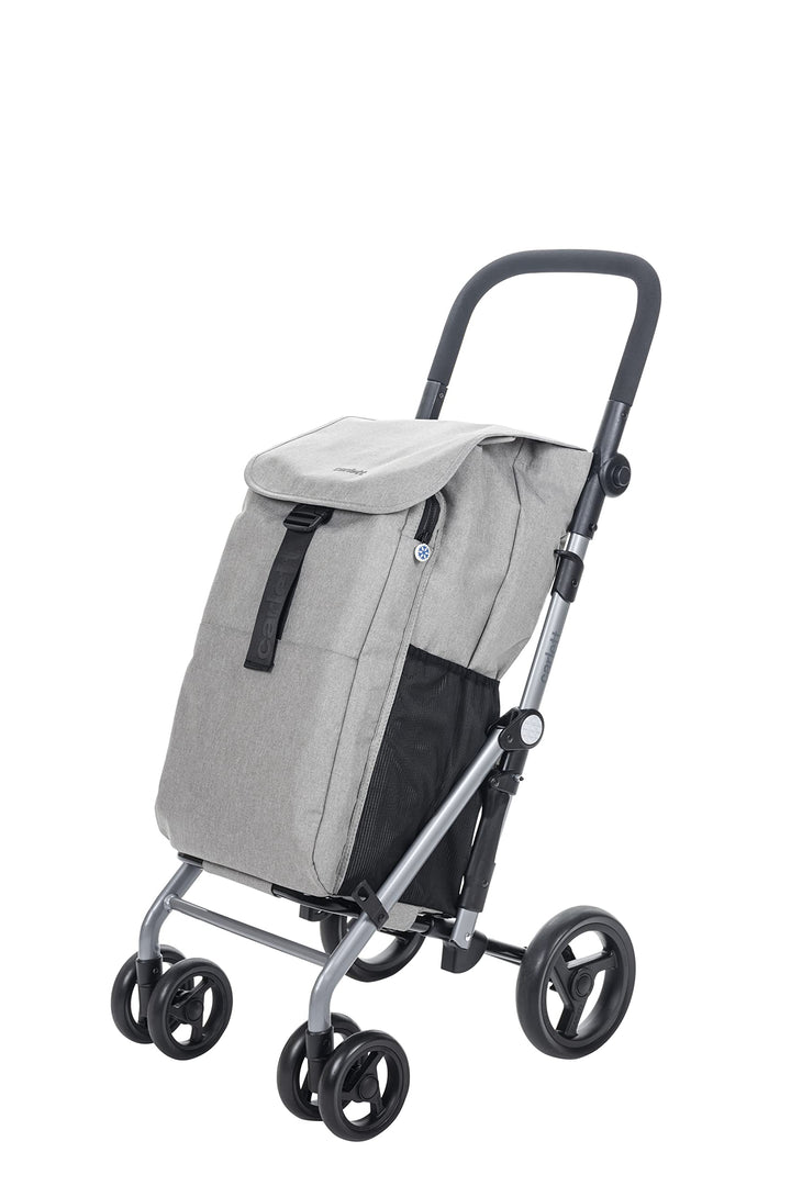 Carlett – Classic Duo | Faltbarer Einkaufswagen mit Gratis-Haken | Robuster Einkaufswagen | 4 Räder