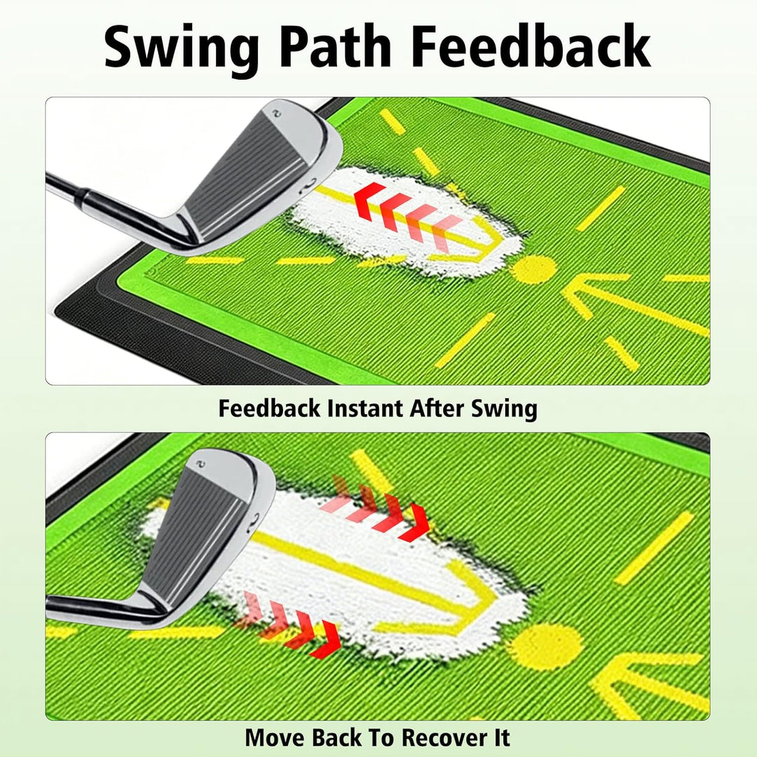 Golf Trainingsmatte, Golf zubehör, Golf-Schwungmatte mit Rutschfester Gummibasis für präzisen Ballko