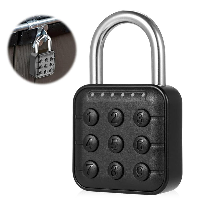 mizikuu Elektronisches Zahlenschloss, 6 Stellig Smart Lock Wetterfestes Schliessfachschloss Vorhänge