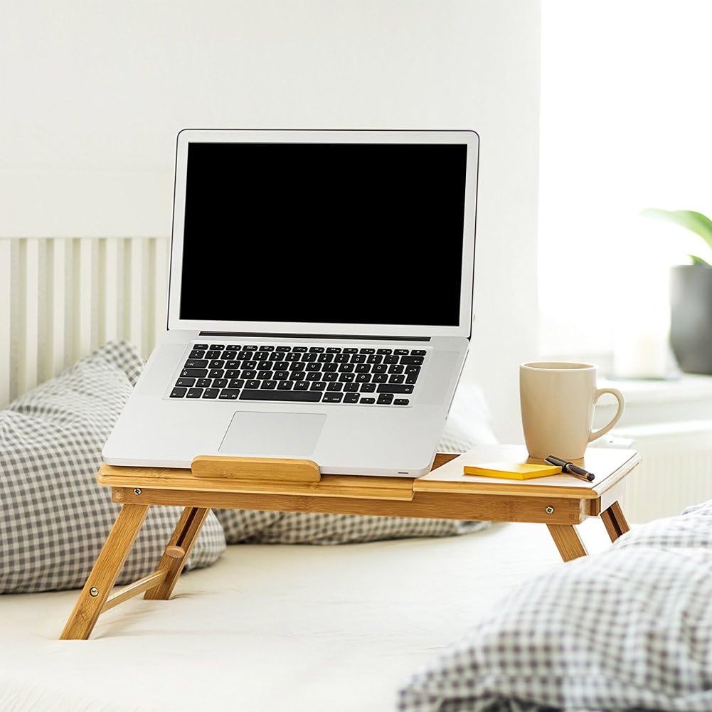 BAKAJI Laptoptisch Notebooktisch Betttisch Lapdesks für Lesen oder Frühstücks und Zeichentisch Lapto