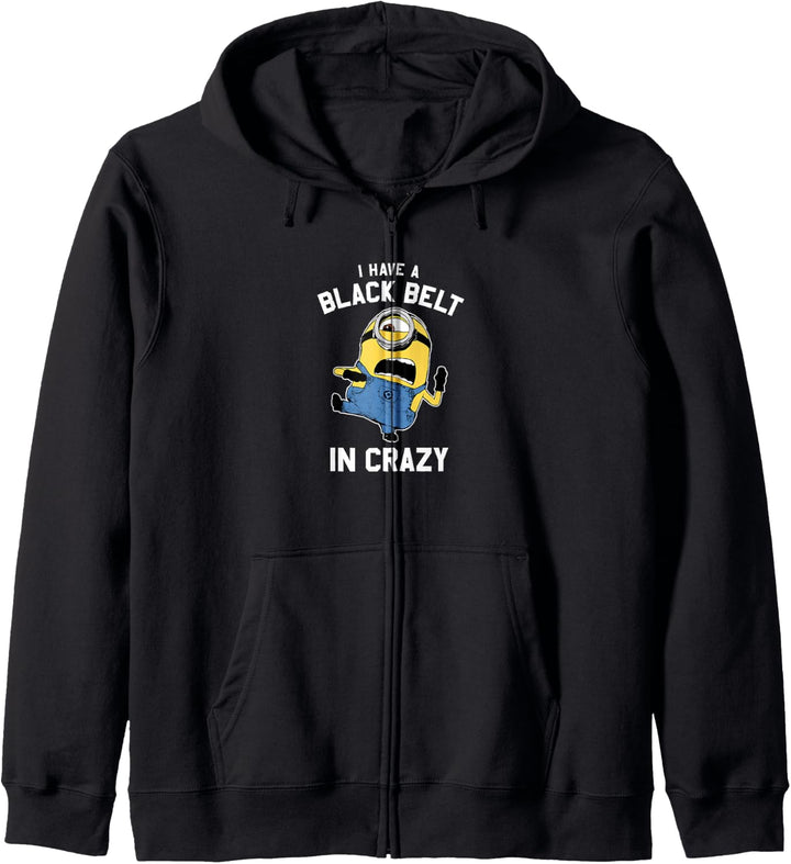 Despicable Me Minions Stuart I Have A Black Belt In Crazy Kapuzenjacke