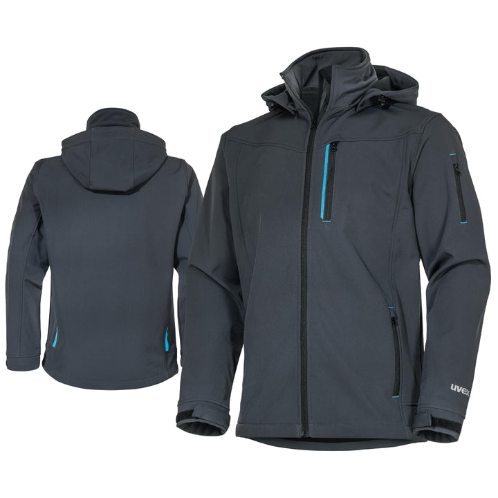 uvex tune-up Softshell-Arbeitsjacke - für Herren - Outdoorjacke 3XL Blau, 3XL Blau