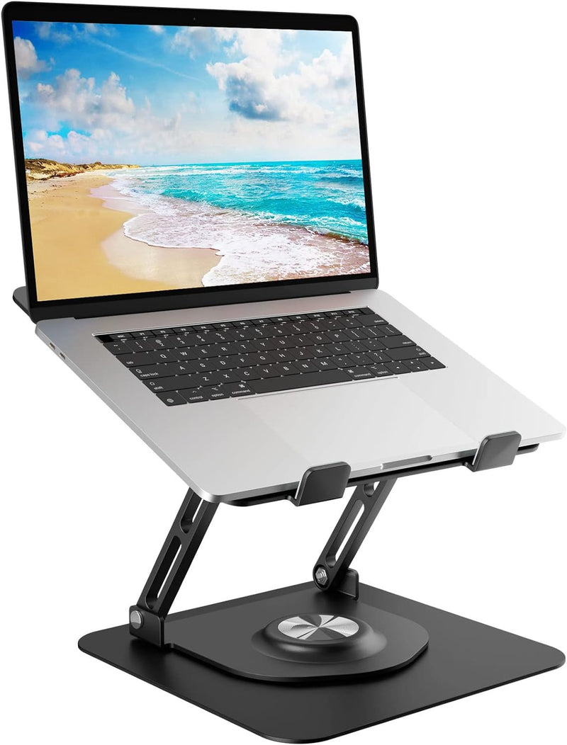 Epherie Laptop Ständer mit 360° drehbarem rundem Basis, Höhenverstellbarer ergonomischer Laptopständ