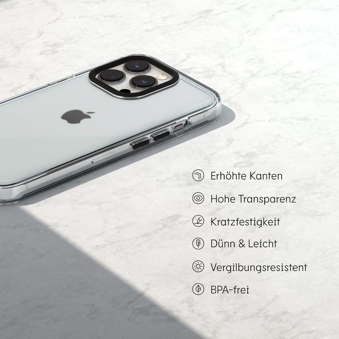 RhinoShield Crystal Clear Case kompatibel mit [iPhone 13 Pro Max] | Fortschrittliche Vergilbungsresi
