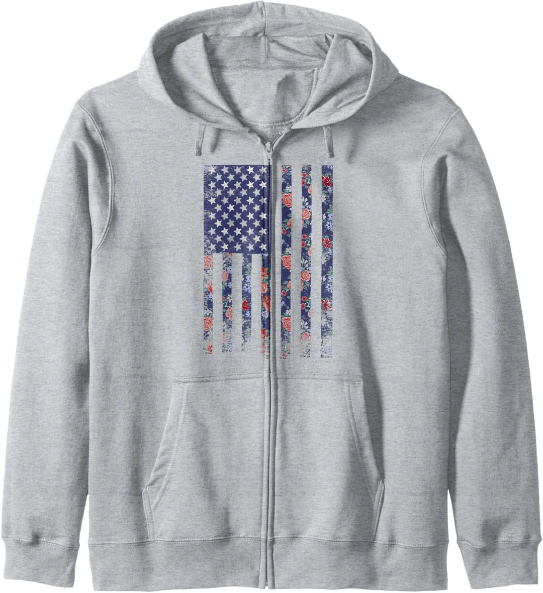 Trendy Floral Flag Kapuzenjacke