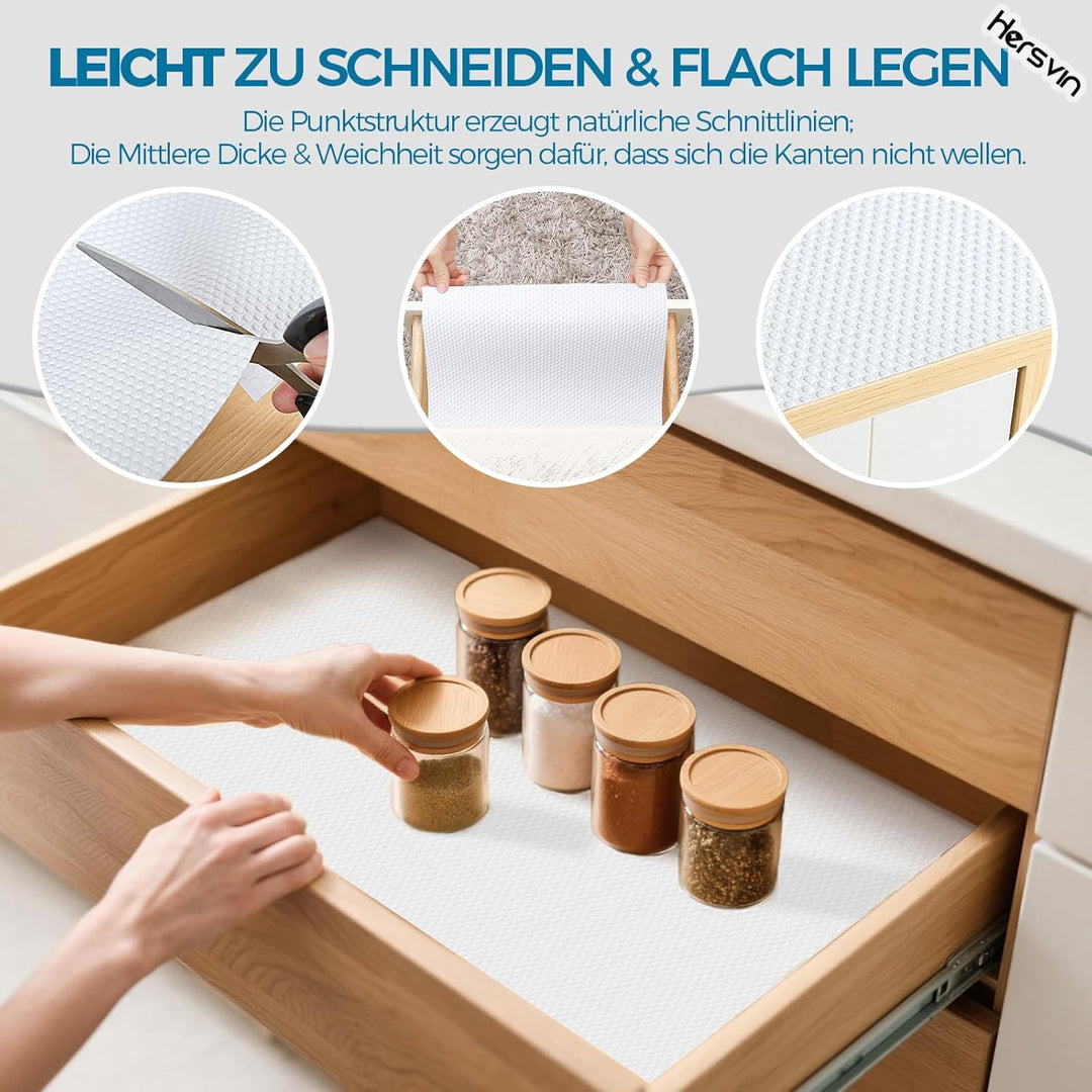 Hersvin Schubladenmatte 50cmx600cm Schubladeneinlage Eva Schrankpapier Nicht Klebende Wasserfest Unt