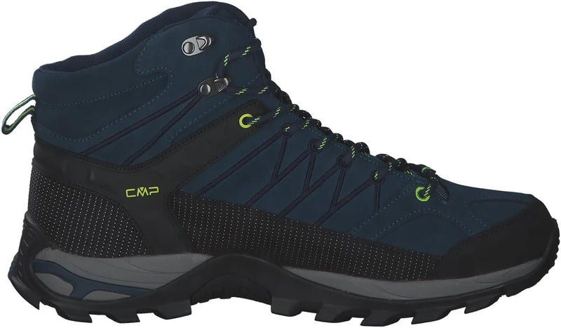 CMP Herren Rigel Mid Shoe Wp Trekking-& Wanderstiefel 47 EU Blue Ink Yellow Fluo, 47 EU Blue Ink Yel