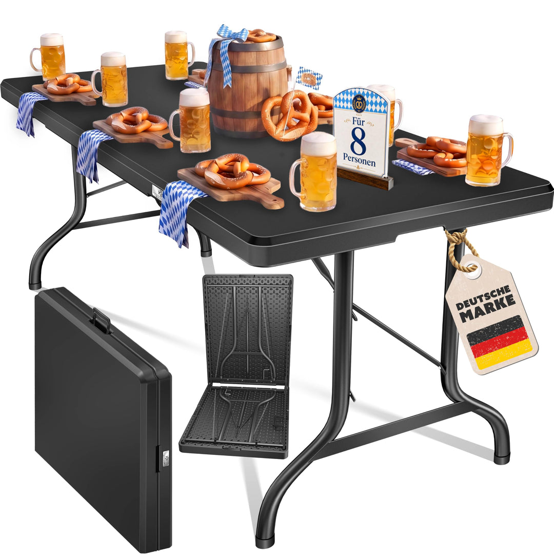 KESSER® Buffettisch Tisch klappbar Kunststoff 183x76 cm Campingtisch Partytisch Klapptisch Gartentis