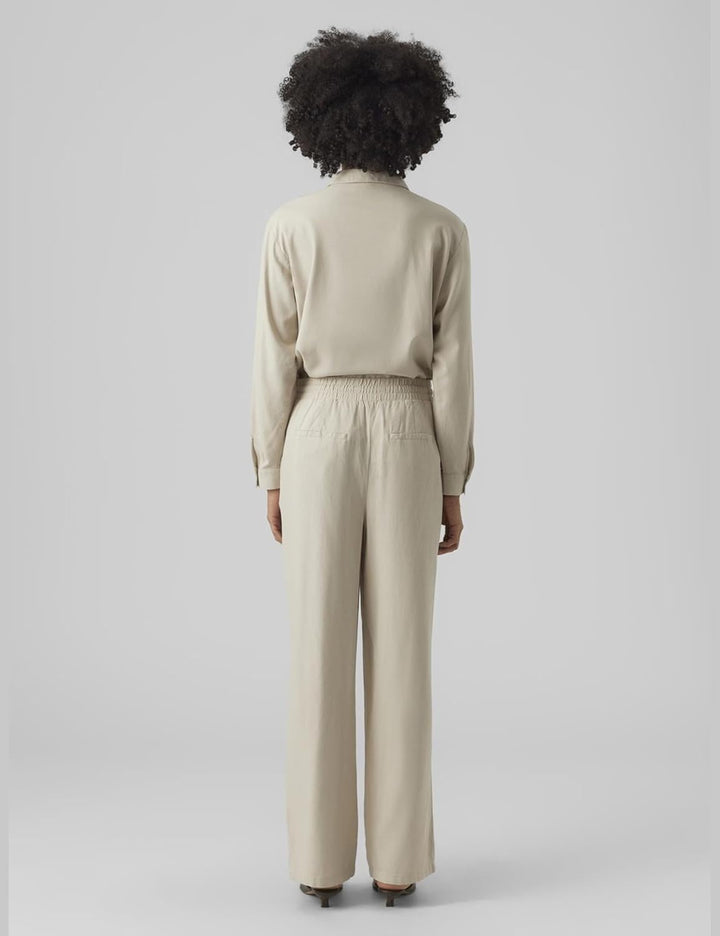 Vero Moda Female Hose mit weitem Beinschnitt VMJESMILO Mittlere Taille Hose XS Silver Lining, XS Sil