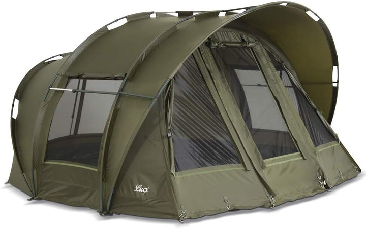Lucx® Leopard Bivvy + Winterskin 2-3 Mann Angelzelt + Überwurf 2 bis 3 Personen Karpfenzelt + Overwr