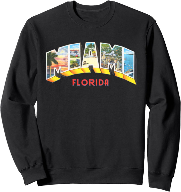 Miami Florida FL Vintage Retro-Souvenir Sweatshirt
