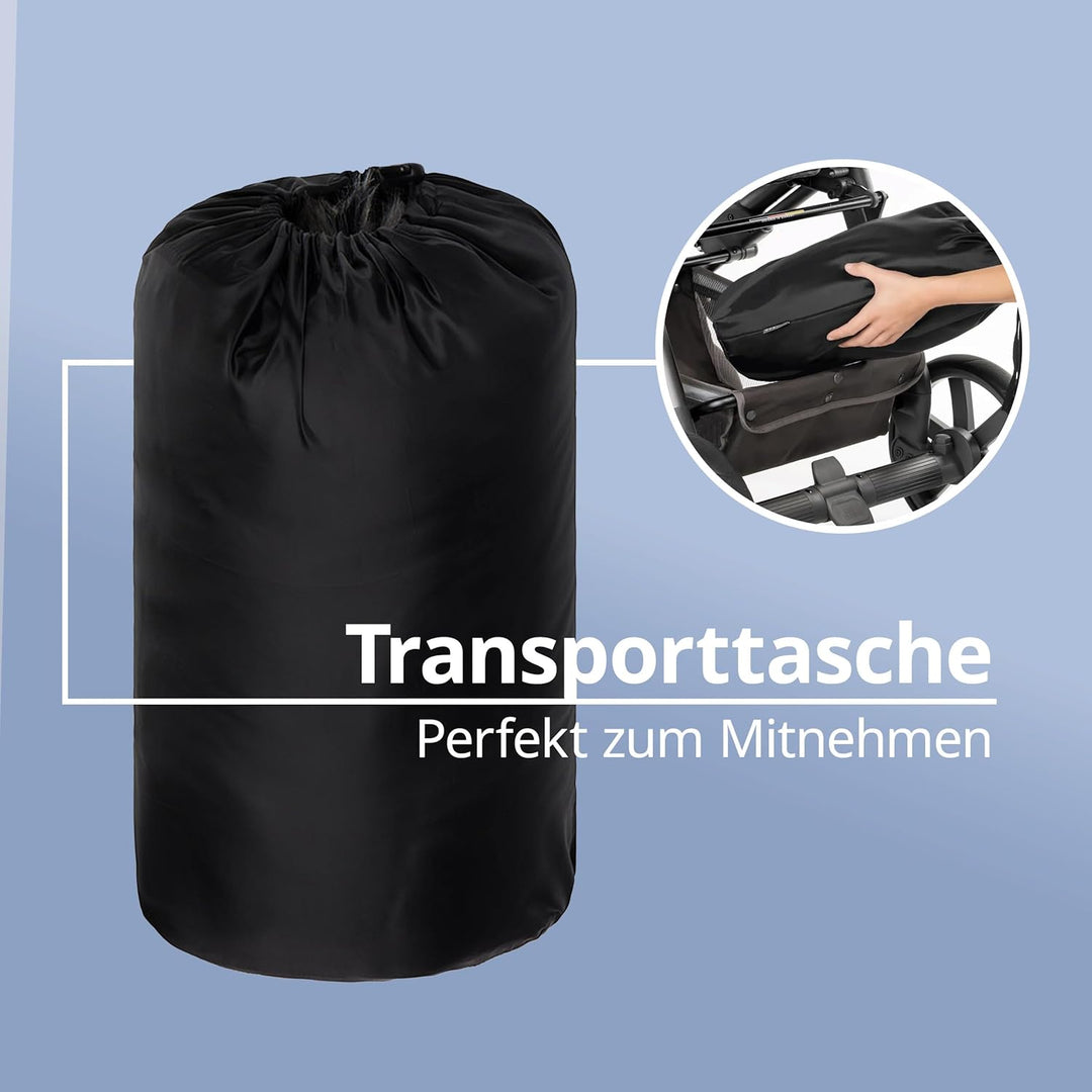 Zamboo Universal Thermo Fusssack mit Fell für Buggy Kinderwagen - Kinder Winterfusssack für 3-Punkt