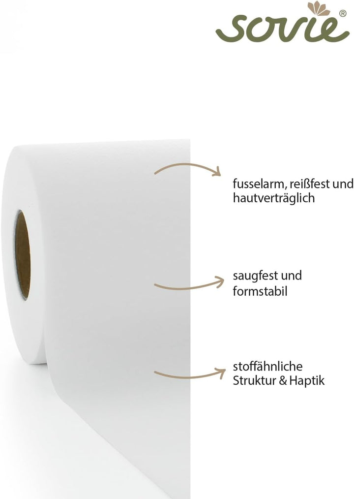Sovie HORECA | Tischdeckenrolle | Linclass® Airlaid | 118 cm x 25 m | für Hochzeit, Geburtstag, Tauf