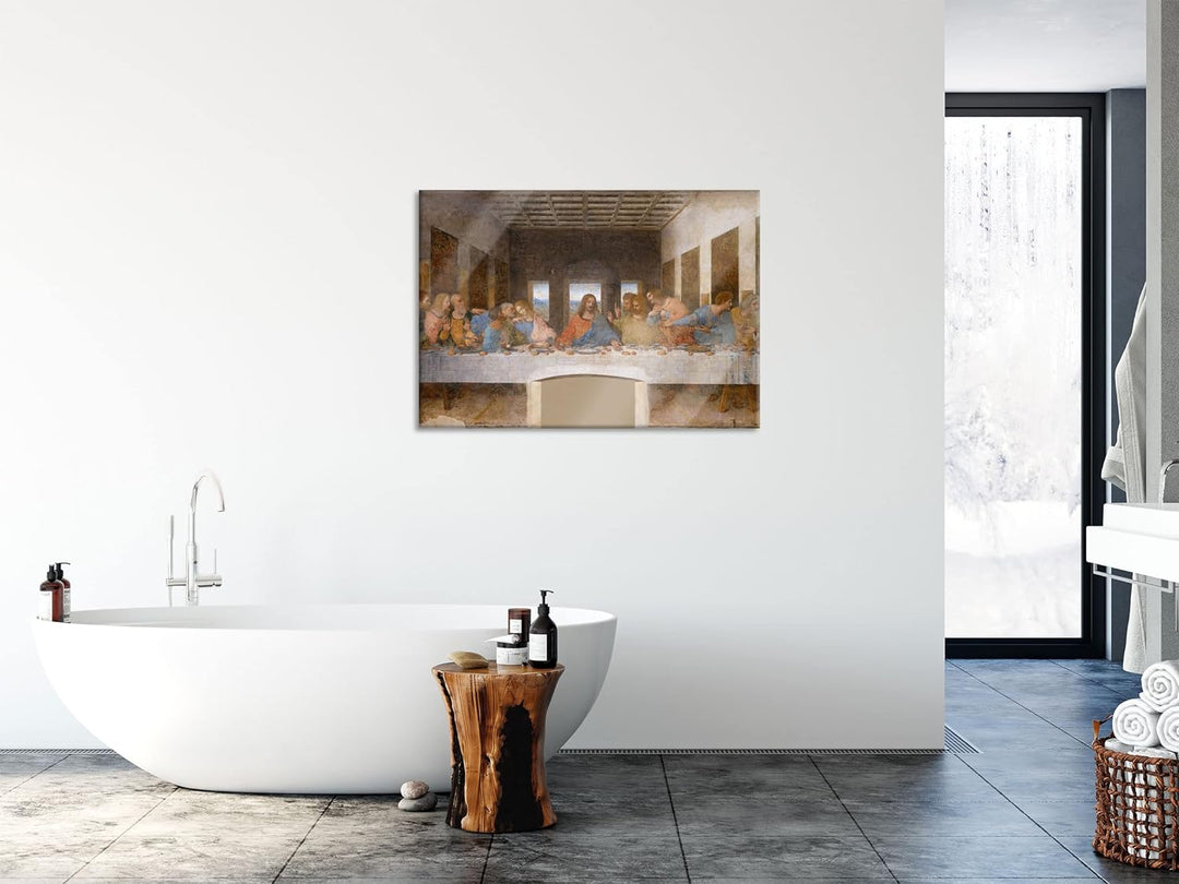 Pixxprint Glasbild | Wandbild aus Echtglas | Claude Monet - Trauerweide | 80x60 cm | inkl. Aufhängun