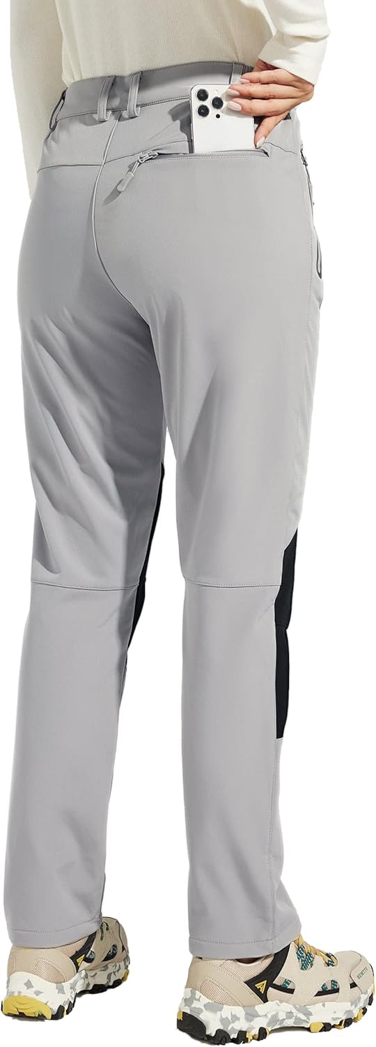 WILLIT Damen Schneehose Thermohose Gefüttert Wanderhose Wasserdicht Softshellhose Skihose Warm Trekk
