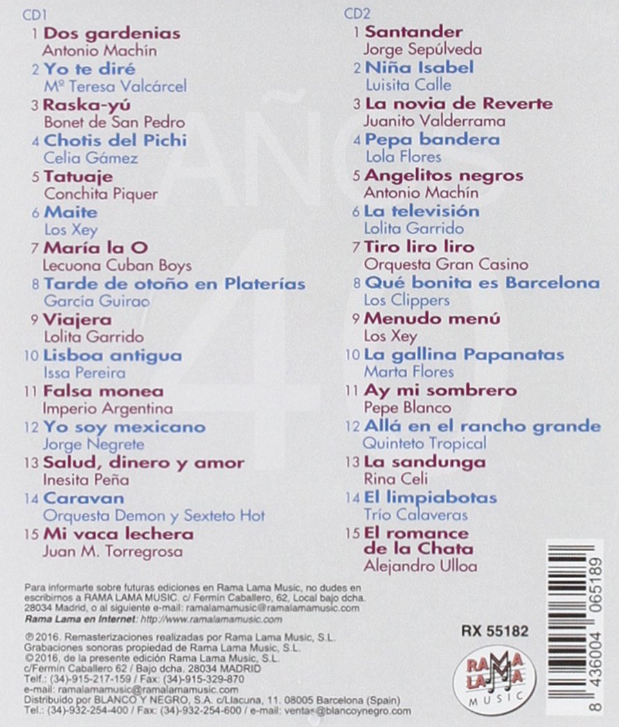 7 Decadas De La Mejor Musica Espanola Anos 40 Vol 1 / Various, Audio-CD