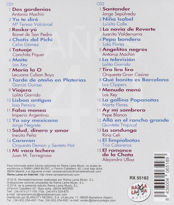 7 Decadas De La Mejor Musica Espanola Anos 40 Vol 1 / Various, Audio-CD