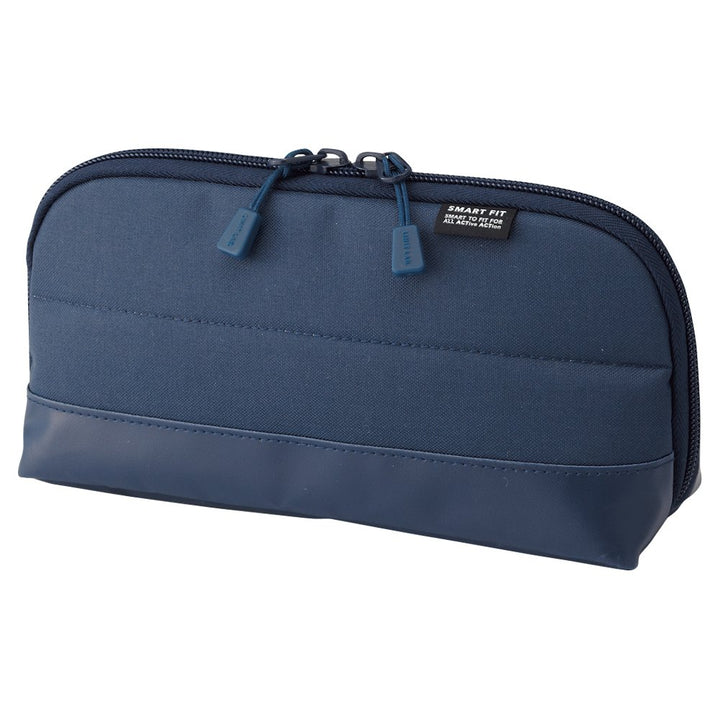 LIHITLAB Pen Case (Pencil Case), Water & Stain Repellent, 8" x 4'', Navy (A7688-11), Navy