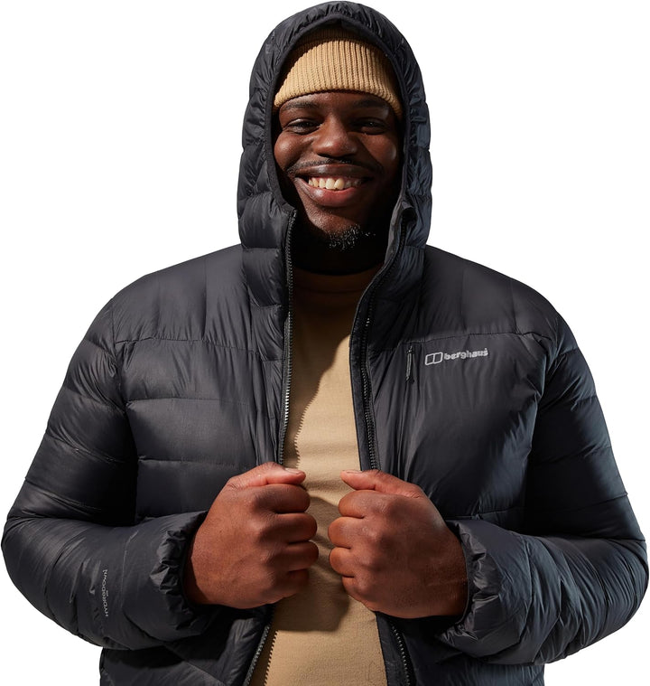 Berghaus Herren Silksworth Hooded Down Insulated Jacket S Jet Schwarz, S Jet Schwarz