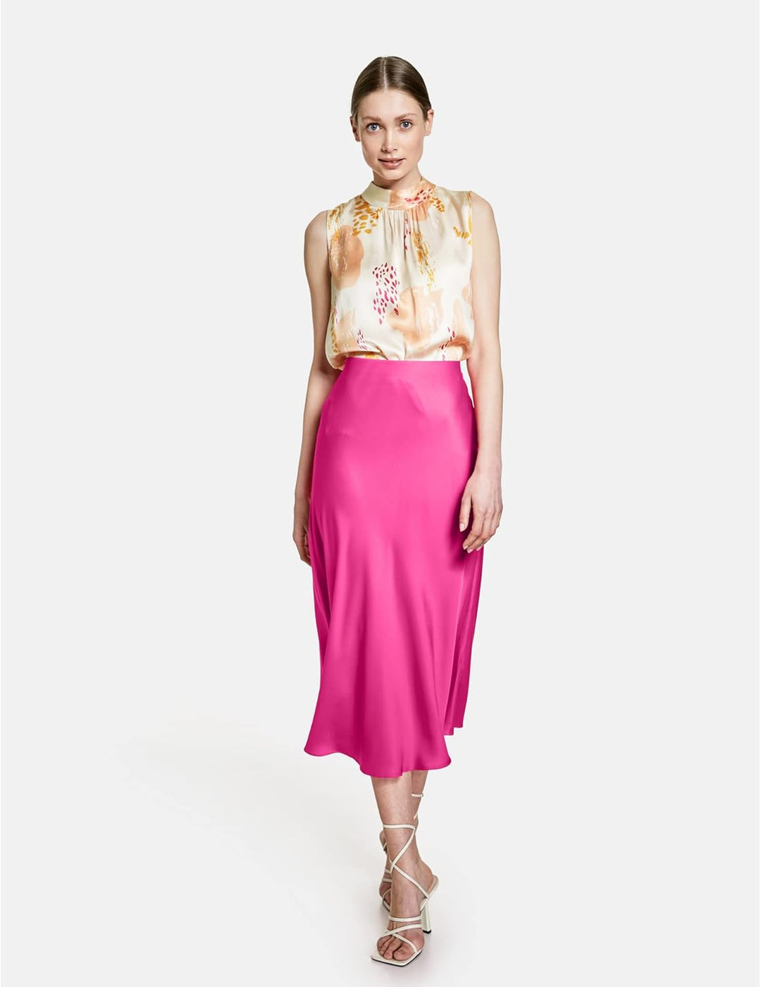 TAIFUN Damen 110010-11104 Rock, Vibrant Magnolia, 48