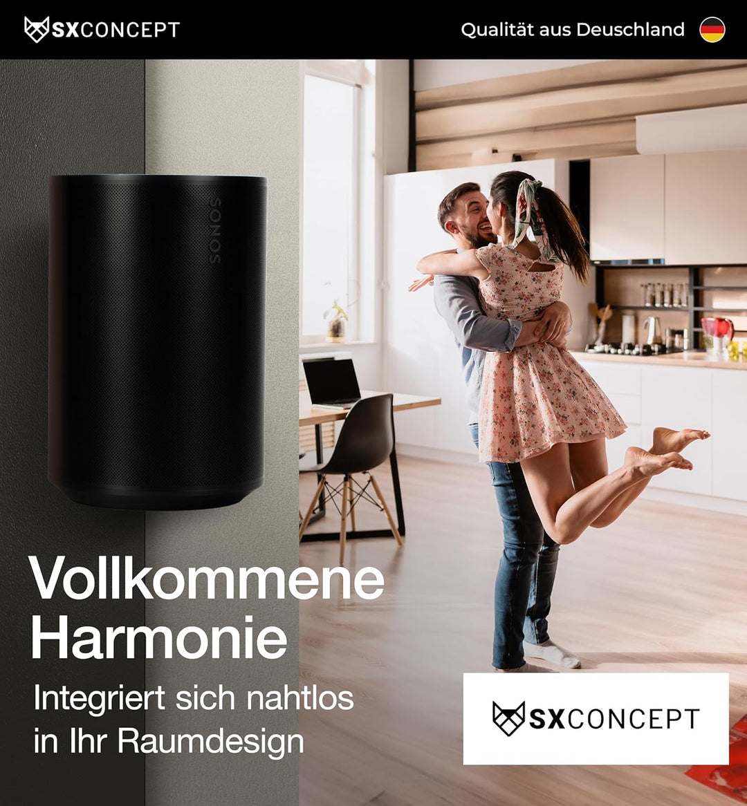 SX-Concept Wandhalterung für Sonos Era 100 | Eck-Variante | Minimalistisches Design | Optimaler Wand